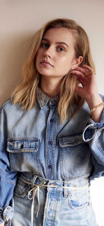 Angourie Rice, Denim outfit, Australian actress, 5K, Blonde