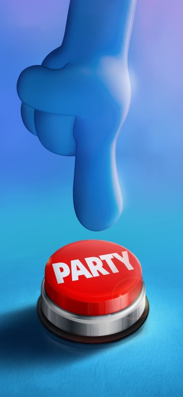 Smurfette, Smurfs, 5K, 2025 Movies, Blue aesthetic, Party, Blue background, Animation movies