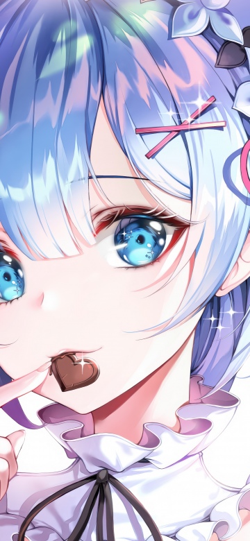 Rem, Re:Zero, 5K, Anime girl