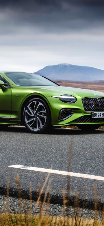 Bentley Continental GT Speed, Lime Green, Luxury sports cars, 5K, 8K