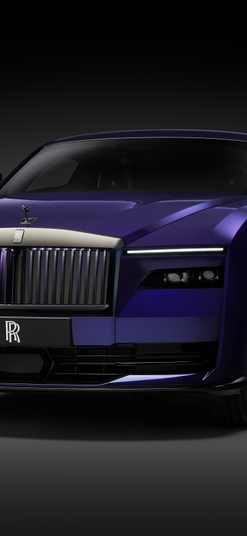 Rolls-Royce Black Badge Spectre, 2025, Dark background, 5K, 8K