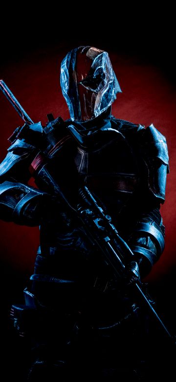 Deathstroke, Black background, DC Comics, Cosplay, 5K