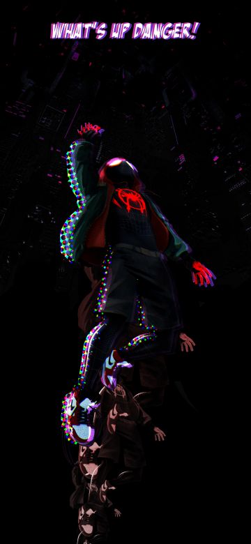 Miles Morales, Spider-Man: Into the Spider-Verse, Black background, Spiderman