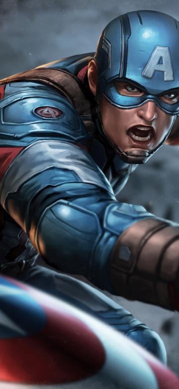 Captain America, Artwork, Marvel Superheroes, 5K