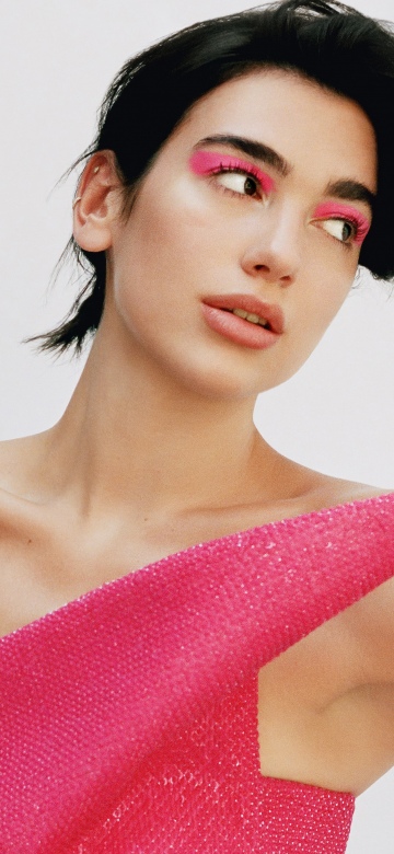 Dua Lipa, Pink aesthetic, Vogue, 2025, 5K, White background