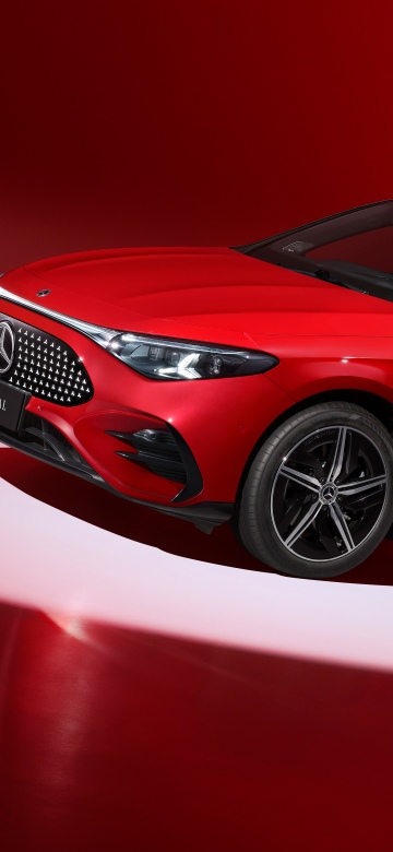 Mercedes-Benz CLA 300 L, 8K, 2025, 5K, Red background, Red cars