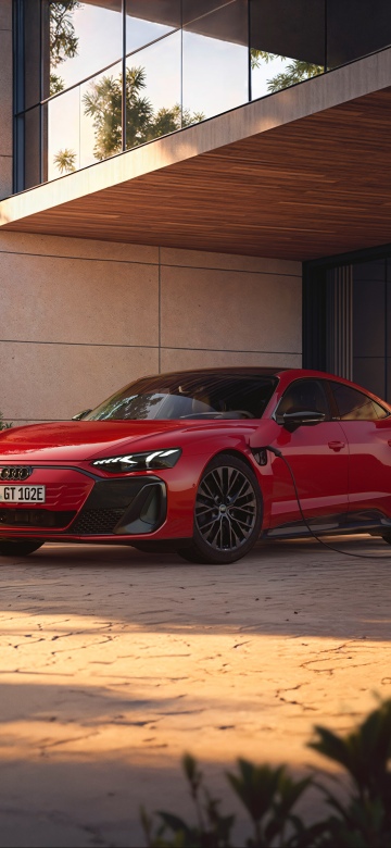 Audi e-tron GT quattro, 2025, Luxury electric cars, Red cars