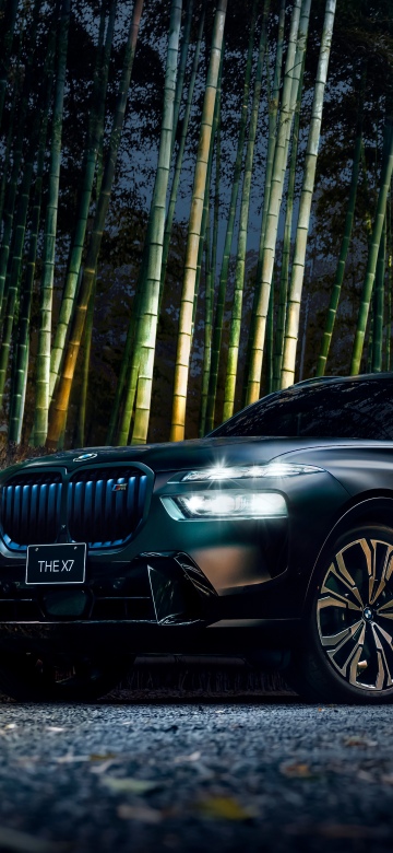 BMW X7 M60i xDrive Black, 2025, 5K, 8K, BMW X7, Luxury SUV, Black cars, Dark aesthetic