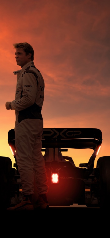 F1: The Movie, 8K, Sunset, Brad Pitt, 2025 Movies, 5K