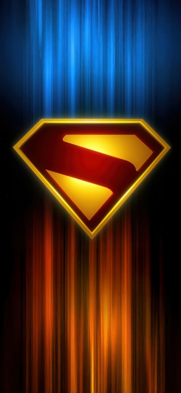 Superman, New logo, 5K, Dark background, 2025 Movies