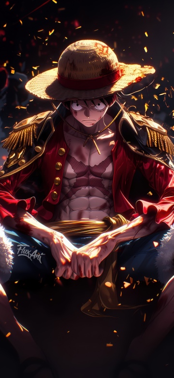 Straw Hat Luffy, One Piece, AI art, Monkey D. Luffy, 5K