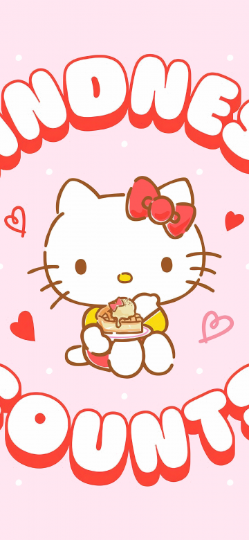Hello Kitty, Kindness, 5K, Pastel pink