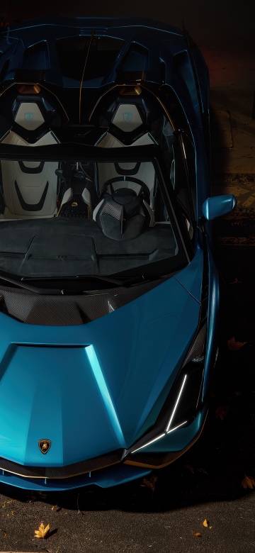 Lamborghini Sián Roadster, 5K, Hybrid sports car
