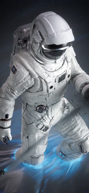 Astronaut, Dark aesthetic, Deep space, Space exploration, Space artwork, Space dust, 5K, Dark background