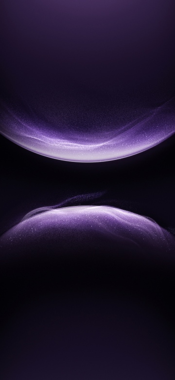 Huawei, Purple abstract, Glowing particles, Cosmic, Curves, Dark purple, 5K, Dark background