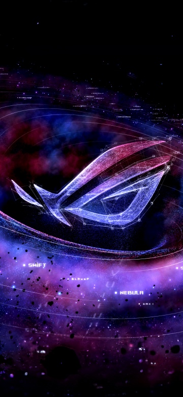 ASUS ROG, Supernova, Gaming, Galaxy, Digital art, Futuristic, Logo