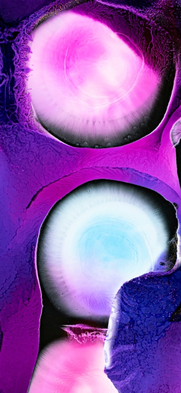 Purple abstract, Fluid art, Vibrant, 5K