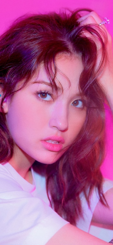 Jeon Somi - Outta My Head, 8K, Pink aesthetic, Monochromatic, Pink background, K-pop, 5K
