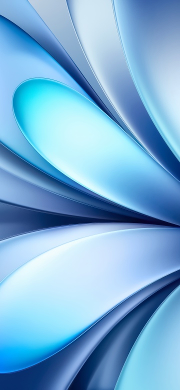 Light blue, Abstract layers, Vivo Pad, Gradient Abstract, Curves, Modern, 5K, Stock