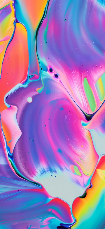Abstract art, Vibrant, Fluid art, Glossy, 5K