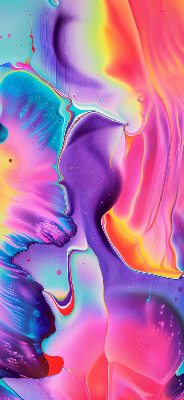 Abstract art, Colorful, Fluid abstract, Vibrant, Iridescence, 5K