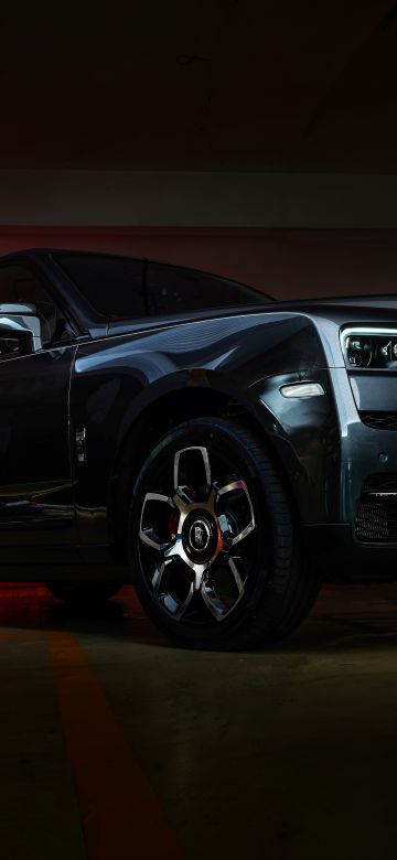 Rolls-Royce Cullinan Black Badge, 2020, Black, Dark, 5K, 8K