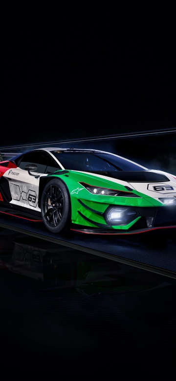 Lamborghini Temerario GT3, iPhone wallpaper