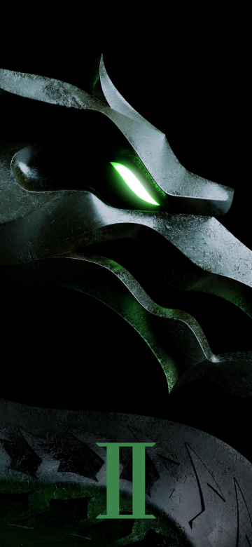 Mortal Kombat II, Logo, AMOLED, 2025 Movies, 5K, Black background