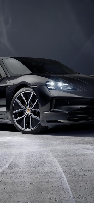 Porsche Taycan 4S, Black Edition, 2025, 5K, Black cars
