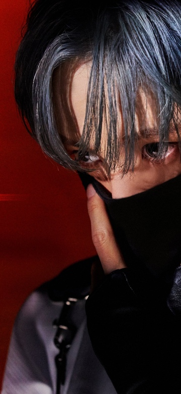 Yunho, ATEEZ, Red background, South Korean Singer