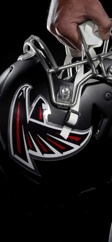 Atlanta Falcons, Helmet, Dark background, NFL team, American football team, 5K