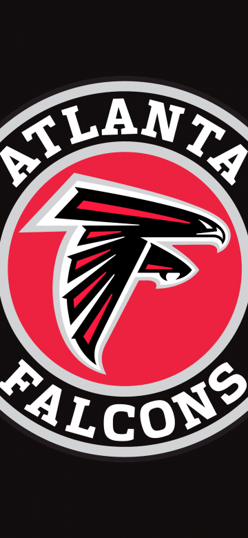 Atlanta Falcons, Emblem, Dark background, NFL team, Logo, American football team, 5K