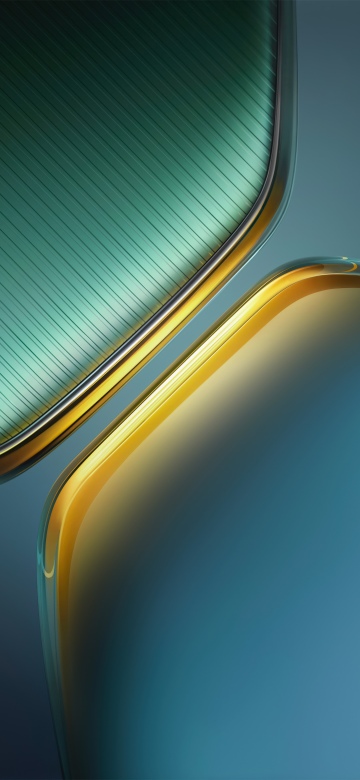 Teal, Abstract design, Curves, Stock, 5K, Pentagon