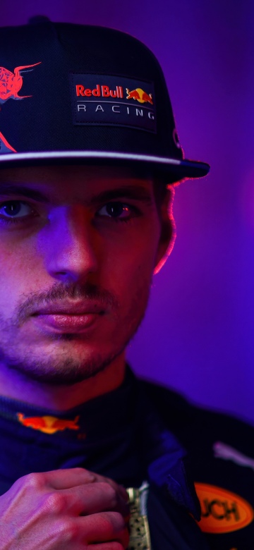 Max Verstappen, Neon, Red Bull Racing, Racing driver, 5K