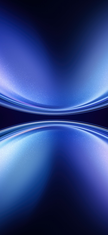 Vivo X Fold 5, Stock, Blue abstract, Curves, Futuristic, Symmetry, 5K