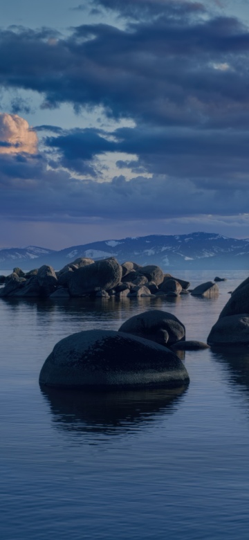 macOS Tahoe Beach Dusk, 5K wallpaper
