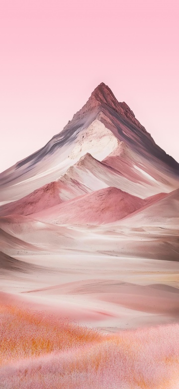 Mountain Landscape, Pink aesthetic