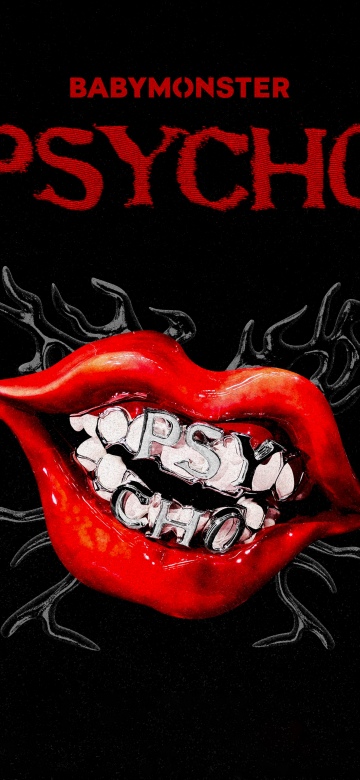 PSYCHO Song by BABYMONSTER, Black background 5K