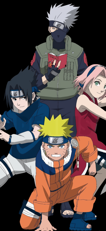 Naruto Team 7, Black background
