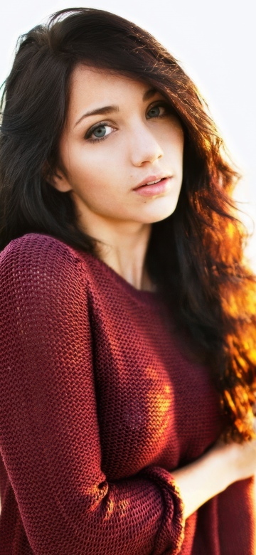 Emily Rudd, White background