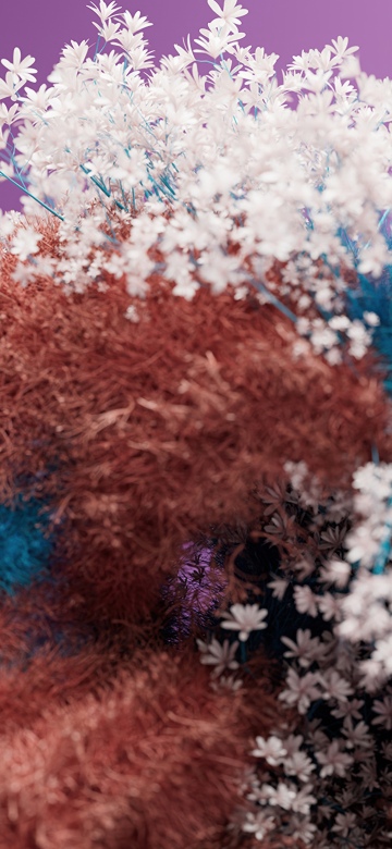 Fluffy, Floral Background