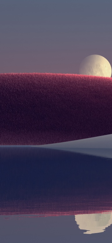 Moonrise, Rolling hills