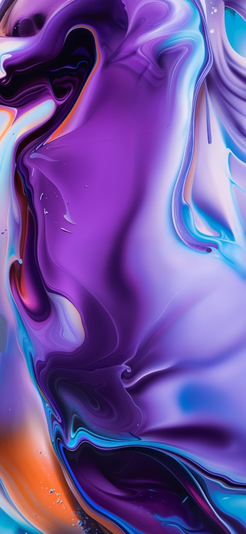 Fluid art, Purple and blue