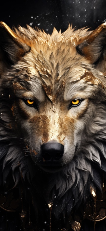 Majestic wolf, iPhone wallpaper