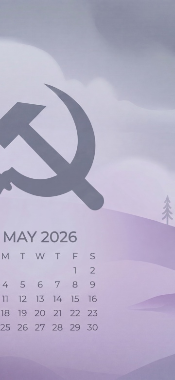 May 2026 Calendar, May Day wallpaper