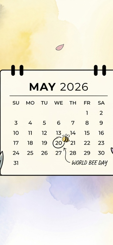 May 2026 Calendar, World Bee Day