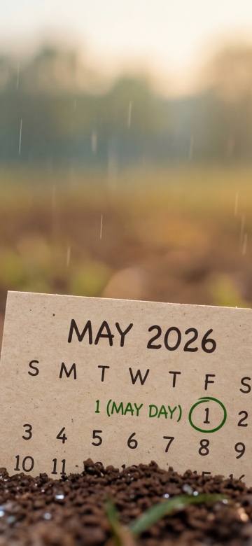 May 2026 Calendar, Rainy day