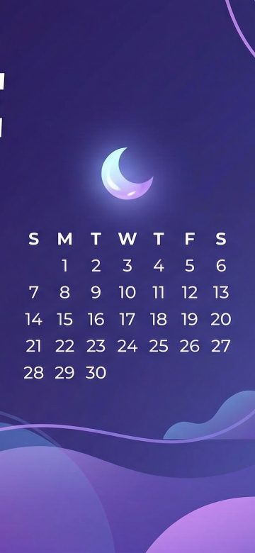 Purple June 2026 Calendar