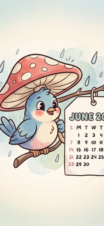 Cute June 2026 Calendar wallpaper