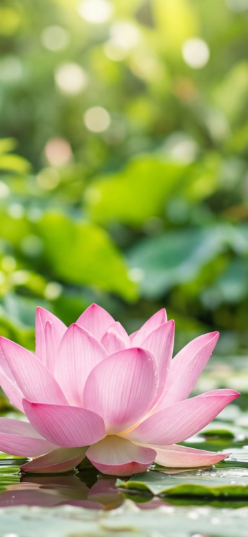 June 2026 Calendar, Pink lotus flower